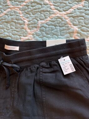 Maurices Weekender Pants 14W Black Pull On Capri Elastic Waist Lyocell Blend